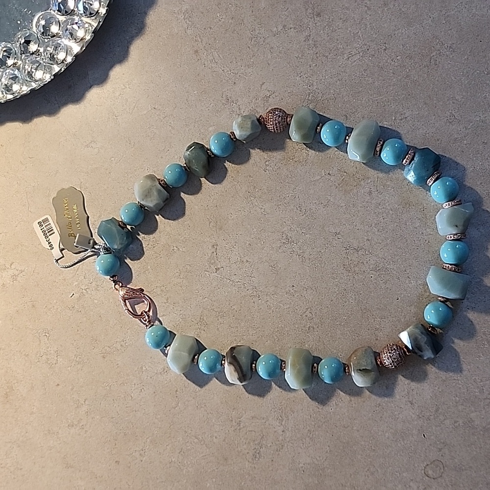 NWT Bella Pietra stone and bling necklace. - Picture 3 of 6